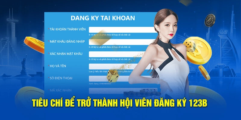 Khởi tạo tài khoản đăng ký 123B mới